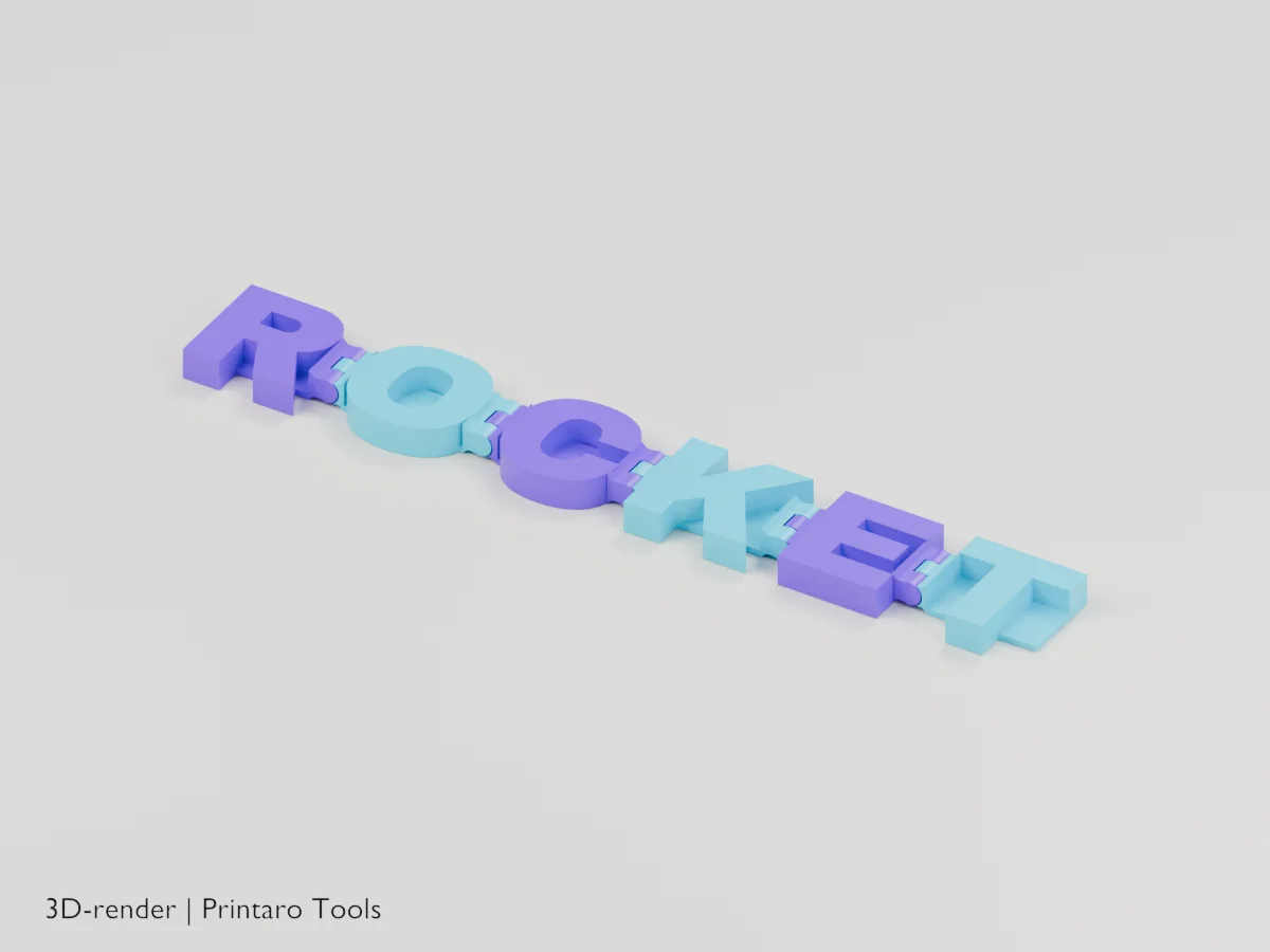 Flexi Name, bold (3D render)