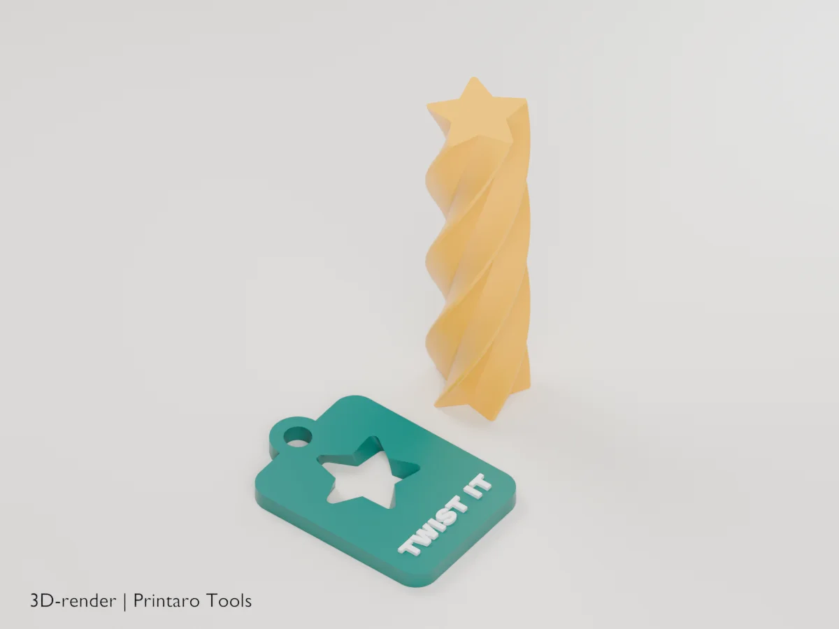 Impossible Passthrough, print layout, closer view from above (3D render)