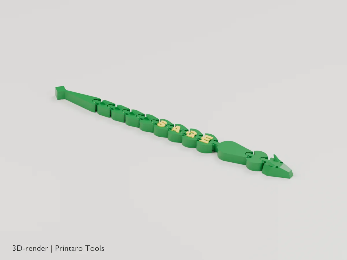 Name Dragon, no wings (3D render)
