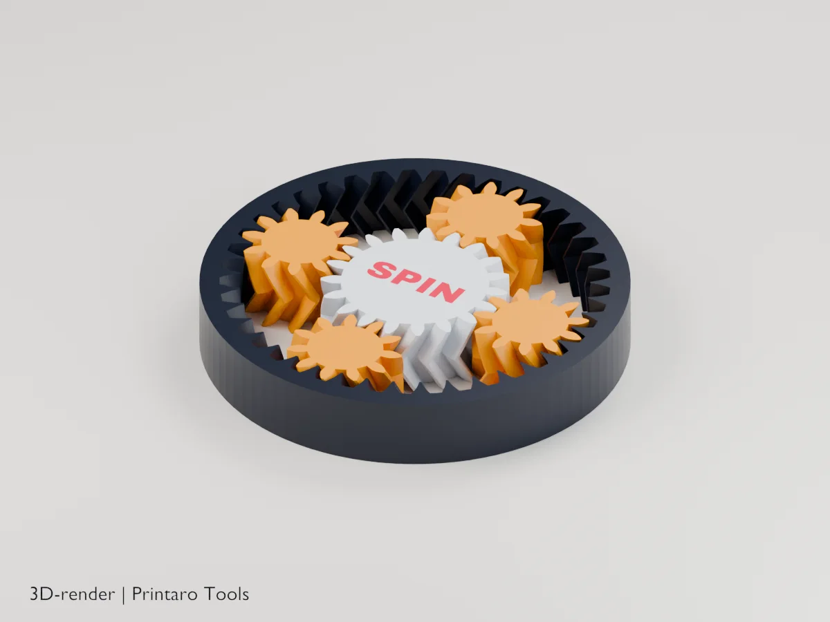 Planetary Gear Fidget, default settings (3D render)