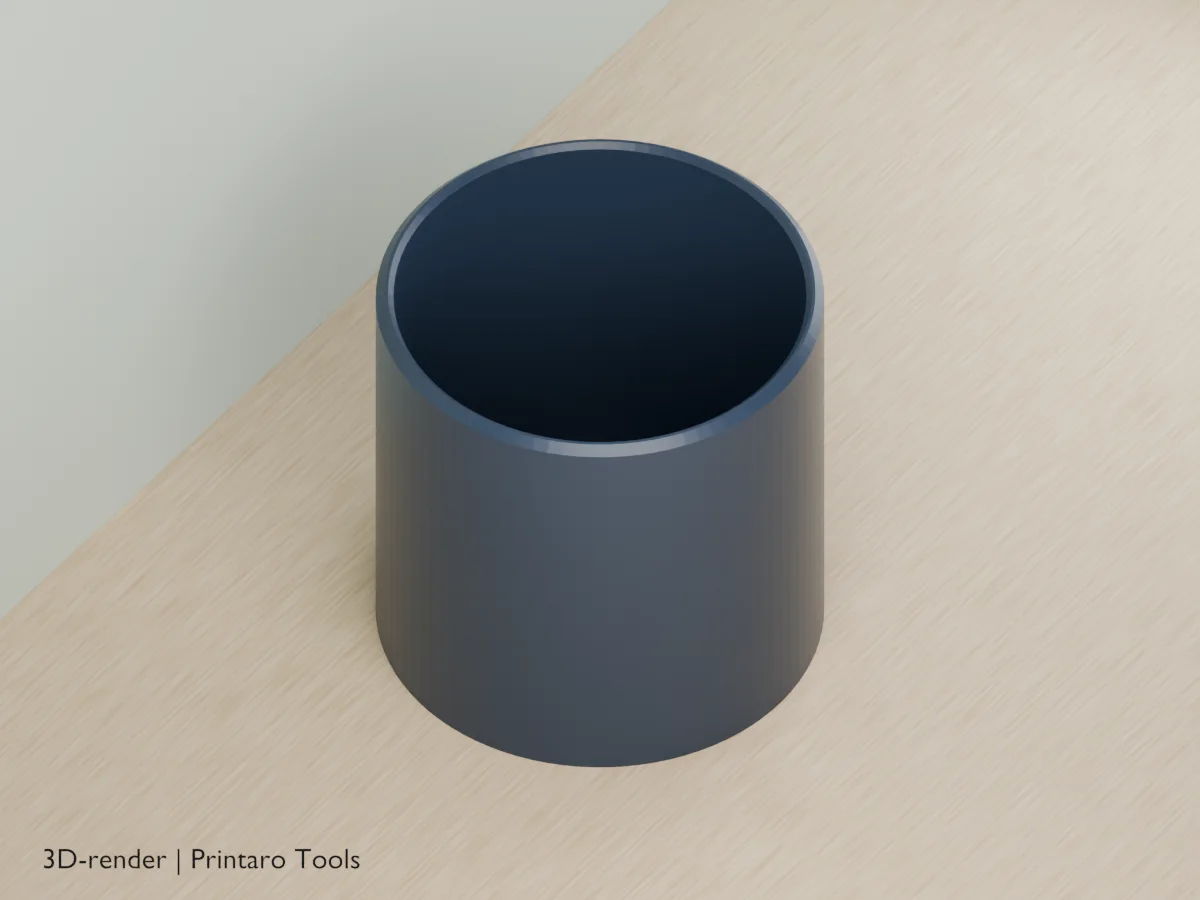 Shadow Name Projector, print orientation, closer view from above (3D render)
