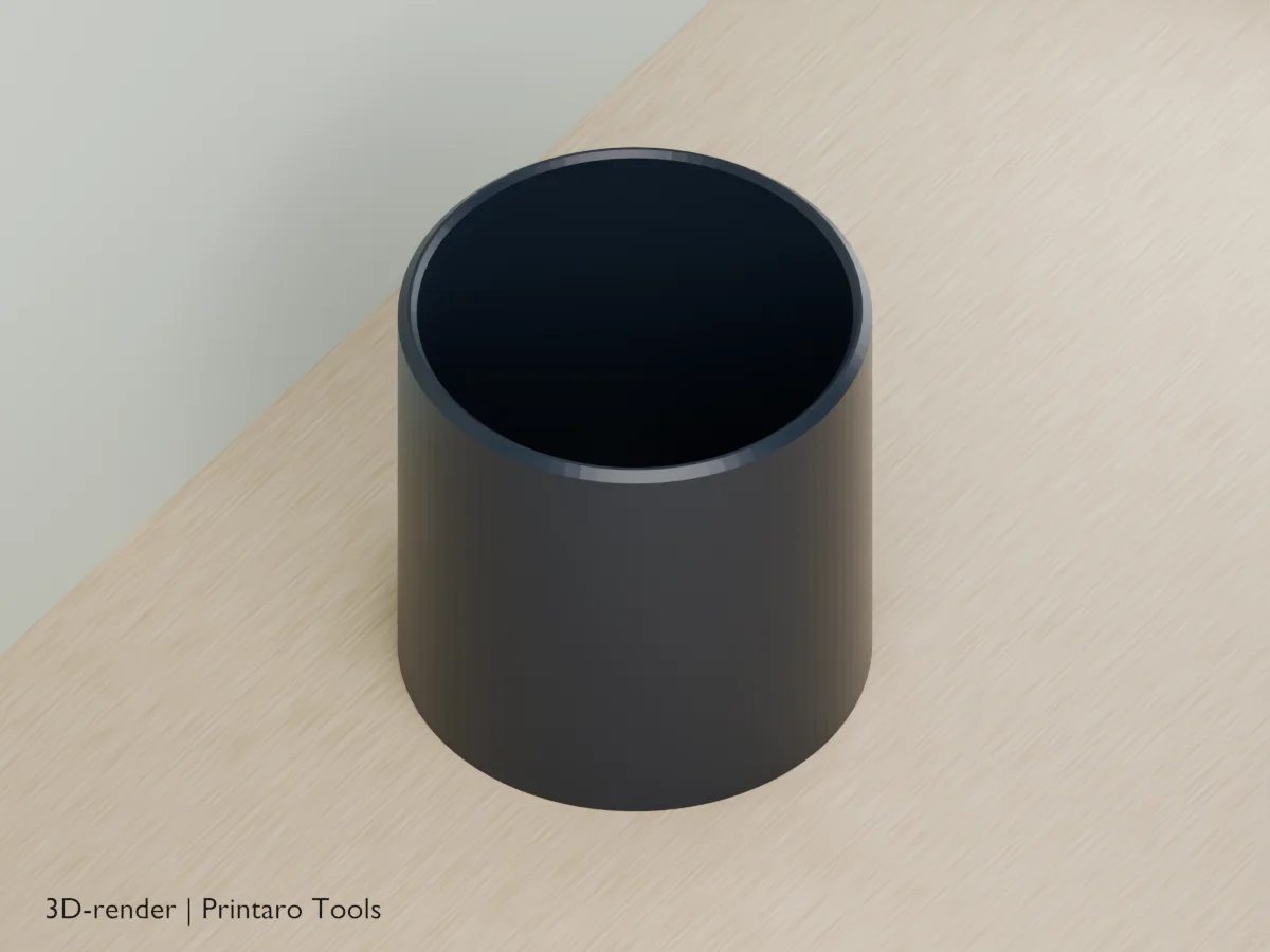 Shadow Name Projector, phone light, closer view from above (3D render)