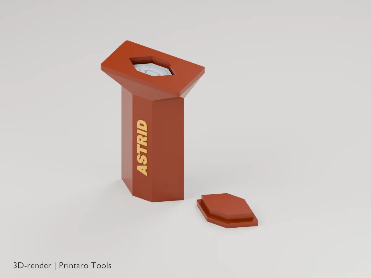 Telescoping Sword, print layout (3D render)